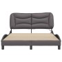 Bed frame with LED lights gray synthetic leather 120x200 cm by , Beds and slatted bases - Ref: Foro24-3213923, Price: 207,24 ...