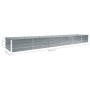 Arriate de jardín de acero galvanizado gris 480x80x45 cm