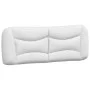 Bed frame with LED lights white synthetic leather 140x190 cm by , Beds and slatted bases - Ref: Foro24-3213928, Price: 242,75...