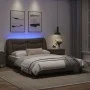 Bed frame with LED lights gray synthetic leather 140x200 cm by , Beds and slatted bases - Ref: Foro24-3213937, Price: 220,26 ...