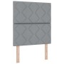 Estructura de cama con cabecera Gris claro 80 x 200 cm tela