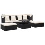 Tumbona cama jardín techo ratán sintético negro de vidaXL, Camas para exteriores - Ref: Foro24-46156, Precio: 390,49 €, Descu...