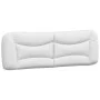 Bed frame with LED lights white PE leather 160x200 cm by , Beds and slatted bases - Ref: Foro24-3213942, Price: 266,82 €, Dis...