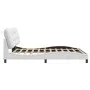 Bed frame with LED light white synthetic leather 180x200cm by , Beds and slatted bases - Ref: Foro24-3213949, Price: 266,88 €...
