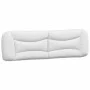 Bed frame with LED light PE leather white black 180x200 cm by , Beds and slatted bases - Ref: Foro24-3213954, Price: 268,86 €...
