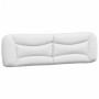 Estructura de cama con luz LED cuero PE blanco negro 180x200 cm de , Camas y somieres - Ref: Foro24-3213954, Precio: 269,61 €...