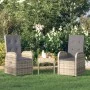 Reclining garden armchairs with cushions 2 pcs gray PE rattan by , Garden chairs - Ref: Foro24-319539, Price: 273,50 €, Disco...