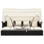 Tumbona cama jardín techo ratán sintético negro de vidaXL, Camas para exteriores - Ref: Foro24-46156, Precio: 390,49 €, Descu...
