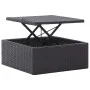 Black synthetic rattan roof garden bed lounger by vidaXL, Outdoor beds - Ref: Foro24-46156, Price: 407,14 €, Discount: %