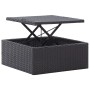Tumbona cama jardín techo ratán sintético negro de vidaXL, Camas para exteriores - Ref: Foro24-46156, Precio: 390,49 €, Descu...