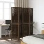 Biombo separador de 4 paneles madera paulownia marrón oscuro de , Divisores de ambientes - Ref: Foro24-358658, Precio: 93,29 ...