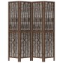 4-teiliges Trennsieb aus dunkelbraunem Paulownia-Holz von , Raumteiler - Ref: Foro24-358658, Preis: 94,65 €, Rabatt: %