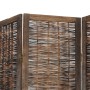 4-teiliges Trennsieb aus dunkelbraunem Paulownia-Holz von , Raumteiler - Ref: Foro24-358658, Preis: 94,65 €, Rabatt: %