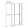 4-teiliges Trennsieb aus dunkelbraunem Paulownia-Holz von , Raumteiler - Ref: Foro24-358658, Preis: 94,65 €, Rabatt: %