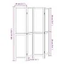 Biombo separador de 4 paneles madera paulownia marrón oscuro de , Divisores de ambientes - Ref: Foro24-358658, Precio: 93,29 ...