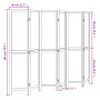 6-teiliges Trennsieb aus dunkelbraunem Paulownia-Holz von , Raumteiler - Ref: Foro24-358666, Preis: 137,81 €, Rabatt: %
