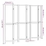 6-teiliges Trennsieb aus dunkelbraunem Paulownia-Holz von , Raumteiler - Ref: Foro24-358666, Preis: 136,11 €, Rabatt: %