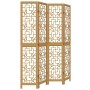 Biombo separador de 4 paneles madera maciza paulownia marrón de , Divisores de ambientes - Ref: Foro24-358867, Precio: 117,70...