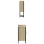 Set de muebles de baño 2 pzas madera contrachapada roble Sonoma