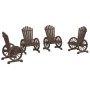Adirondack garden armchairs 4 pcs solid fir wood by , Garden chairs - Ref: Foro24-3207118, Price: 401,73 €, Discount: %