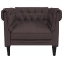 Sillón Chesterfield de tela marrón oscuro de , Sofás - Ref: Foro24-372541, Precio: 164,39 €