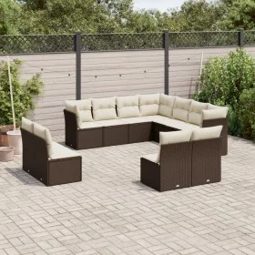 Garden sofa set 11 pieces with brown synthetic rattan cushions by , Garden sets - Ref: Foro24-3217823, Price: 701,97 €, Disco...