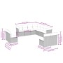 Gartensofa-Set 11-teilig mit braunen synthetischen Rattankissen von , Gartensets - Ref: Foro24-3217823, Preis: 676,22 €, Raba...