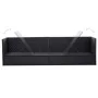 Garden sofa with black synthetic rattan cushions and pillows by vidaXL, Loungers - Ref: Foro24-46087, Price: 286,84 €, Discou...