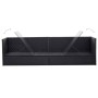 Gartensofa mit schwarzen synthetischen Rattankissen und Kissen von vidaXL, Liegen - Ref: Foro24-46087, Preis: 299,81 €, Rabat...