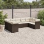 9-teiliges Gartensofa-Set und braune synthetische Rattankissen von , Gartensets - Ref: Foro24-3218133, Preis: 553,54 €, Rabat...