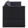 Garden sofa with black synthetic rattan cushions and pillows by vidaXL, Loungers - Ref: Foro24-46087, Price: 298,27 €, Discou...