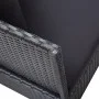 Garden sofa with black synthetic rattan cushions and pillows by vidaXL, Loungers - Ref: Foro24-46087, Price: 286,84 €, Discou...