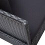 Gartensofa mit schwarzen synthetischen Rattankissen und Kissen von vidaXL, Liegen - Ref: Foro24-46087, Preis: 299,81 €, Rabat...