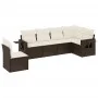 6-teiliges Gartensofa-Set und braune synthetische Rattankissen von , Gartensets - Ref: Foro24-3220232, Preis: 411,01 €, Rabat...