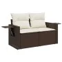 6-teiliges Gartensofa-Set und braune synthetische Rattankissen von , Gartensets - Ref: Foro24-3220232, Preis: 411,01 €, Rabat...