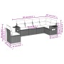 6-teiliges Gartensofa-Set und braune synthetische Rattankissen von , Gartensets - Ref: Foro24-3220232, Preis: 417,38 €, Rabat...