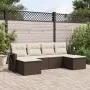 6-teiliges Gartensofa-Set und braune synthetische Rattankissen von , Gartensets - Ref: Foro24-3220522, Preis: 362,25 €, Rabat...