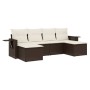 6-piece garden sofa set and brown synthetic rattan cushions by , Garden sets - Ref: Foro24-3220522, Price: 344,79 €, Discount: %