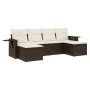 6-teiliges Gartensofa-Set und braune synthetische Rattankissen von , Gartensets - Ref: Foro24-3220522, Preis: 362,25 €, Rabat...