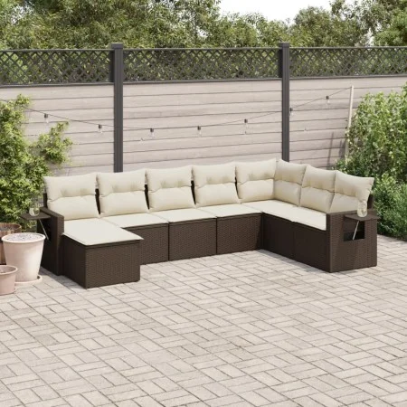 8-piece garden sofa set and brown synthetic rattan cushions by , Garden sets - Ref: Foro24-3220562, Price: 521,92 €, Discount: %