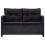 2-seater garden sofa with black synthetic rattan cushions 124 cm by vidaXL, Outdoor sofas - Ref: Foro24-46155, Price: 252,19 ...