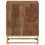 Solid mango wood and iron bedside table 40x30x50 cm by , Nightstands - Ref: Foro24-371994, Price: 76,85 €, Discount: %