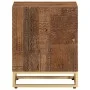 Solid mango wood and iron bedside table 40x30x50 cm by , Nightstands - Ref: Foro24-371994, Price: 76,24 €, Discount: %