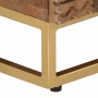 Solid mango wood and iron bedside table 40x30x50 cm by , Nightstands - Ref: Foro24-371994, Price: 76,85 €, Discount: %