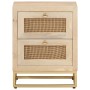 Nachttisch aus massivem Mangoholz und Eisen, 40 x 30 x 50 cm von , Nachttische - Ref: Foro24-372019, Preis: 153,14 €, Rabatt: %