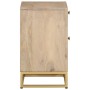 Nachttisch aus massivem Mangoholz und Eisen, 40 x 30 x 50 cm von , Nachttische - Ref: Foro24-372019, Preis: 153,14 €, Rabatt: %