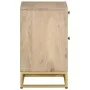 Solid mango wood and iron bedside table 40x30x50 cm by , Nightstands - Ref: Foro24-372019, Price: 150,60 €, Discount: %
