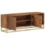 TV-Schrank aus massivem Mangoholz und Eisen, 110 x 30 x 40 cm von , CD- und DVD-Speicher - Ref: Foro24-371996, Preis: 229,04 ...