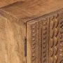 TV cabinet solid mango wood and iron 110x30x40 cm by , CD and DVD storage - Ref: Foro24-371996, Price: 229,04 €, Discount: %