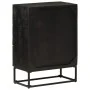 Chest of drawers solid mango wood and black iron 55x30x76 cm by , Lockers and storage cabinets - Ref: Foro24-372006, Price: 1...